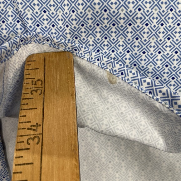 7 Diamonds Shirt mens Large Button Up 4-Way Stretch Woven Digital Dash AOP Print - Picture 10 of 16